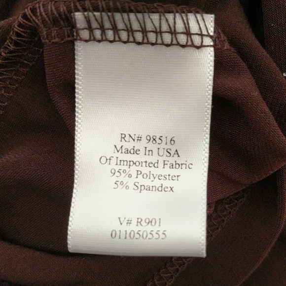 Coldwater Creek Brown Short Sleeve Top Sz M - Picture 6 of 7